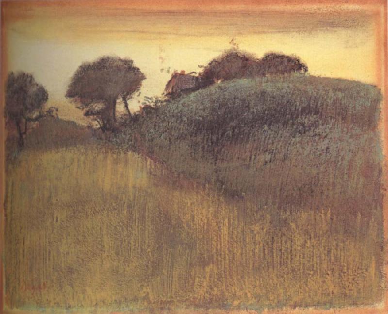 Edgar Degas Wheat Field and Green Hill oil painting picture